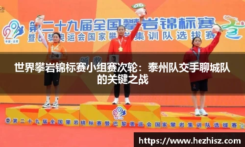 世界攀岩锦标赛小组赛次轮：泰州队交手聊城队的关键之战